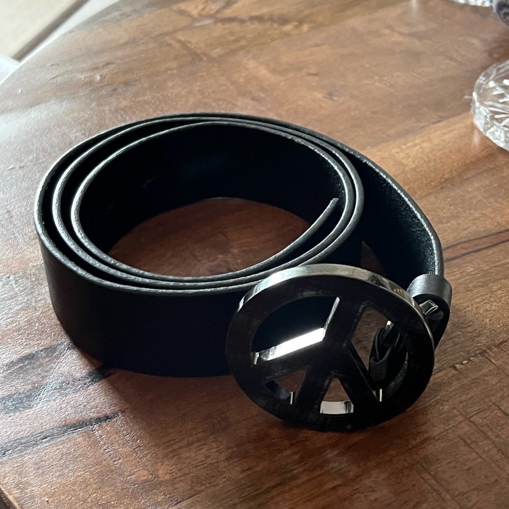 Moschino Leather Belt in Black